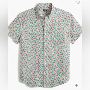J CREW SHORT SLEEVE FLORAL PRINT BUTTON DOWN CASUAL SHIRT SIZE S